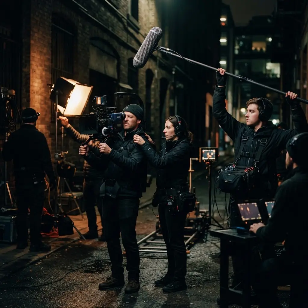 Equipe da Cara do Vídeo durante uma produção